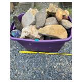 Tote of rocks