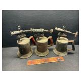 3 antique torches