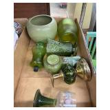 Green glass lot