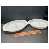 2 Pyrex divided dishes
