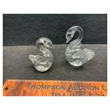 Art glass swans