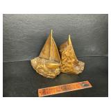 Sail boat book ends