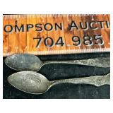 2 sterling spoons