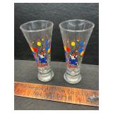 2 Budweiser glasses