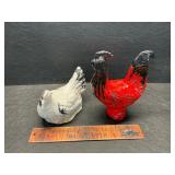Rooster and hen