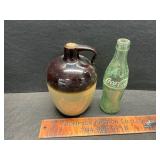 Vintage jug and coke bottle