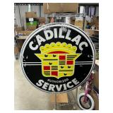 Large metal Cadillac sign