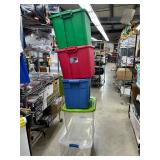 5 totes with lids