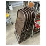 6 metal chairs