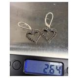 Sterling silver heart earrings