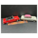 2 vintage metal cars