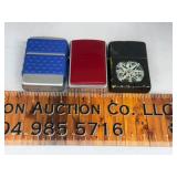 3 zippo lighters