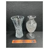 2 Crystal vases