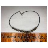 Sterling silver beaded necklace