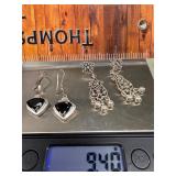 Pair of sterling silver earrings