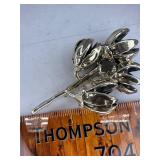 30.44 grams Sterling silver flower Brooch