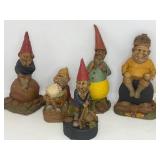 5 sports themed tom Clark gnomes