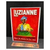 Concave enamel sign