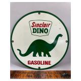 Porcelain Sinclair Dino sign