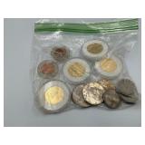 Assorted coins