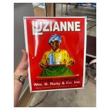Metal luzianne sign convex