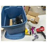 Tote with painting supplies