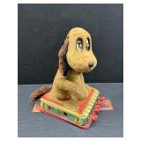 Vintage Buttons puppy with a brain