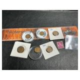 Pennies and a stamp