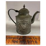 Antique pewter teapot