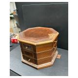 Rotating jewelry cabinet with contents