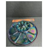 Carnival glass serving dish