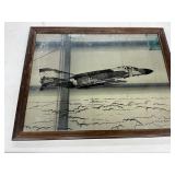 Air plane picture on mirror