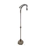 Cast iron bridge floor lamp