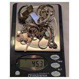 Damaged sterling silver