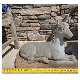 Concrete unicorn ear and base damaged