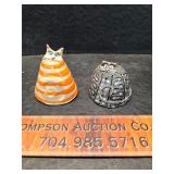 Whimsical pottery cats