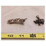 Elephant brooch and pendant