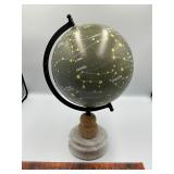 Globe with marble base