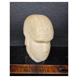 Modernist sandstone bust sculpture