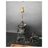 Pot belly stove lamp