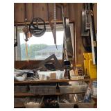 Large lot of items on shelves and above