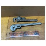 2 pipe wrenches