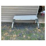 Folding aluminum bench