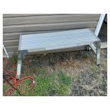 Folding aluminum bench
