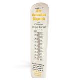 36" the Columbus dispatch tin thermometer