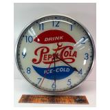 Vintage Pam Pepsi cola lighted clock