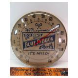 Vintage10" blue ribbons cigar glass thermometer