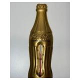 Vintage original gold 7"  Coca-Cola thermometer