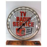 Vintage GE TV Radio Tube Service Dial Thermometer
