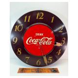 Vintage 18" tin Coca Cola clock